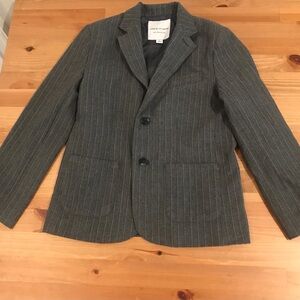 Gray Pinstripe Boys Blazer